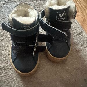 Veja toddler fur sneakers